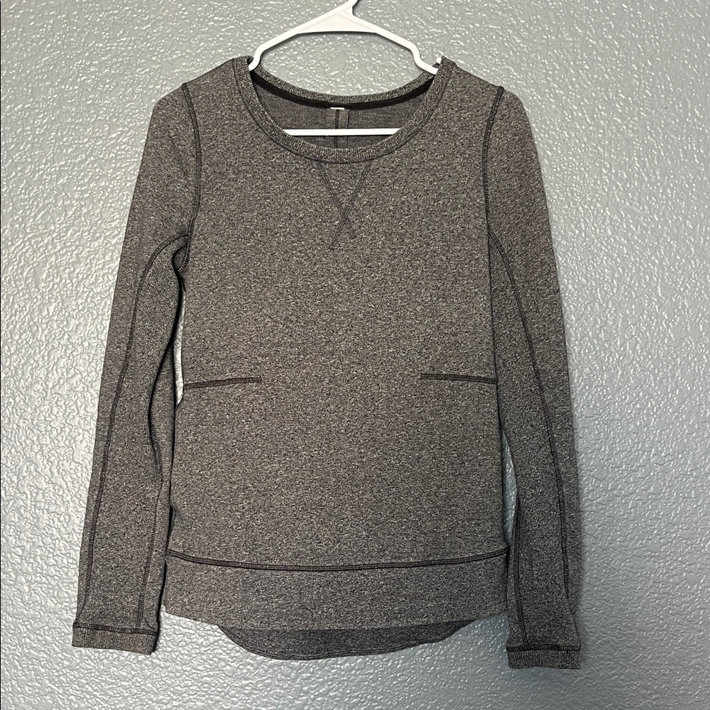 lululemon athletica Charcoal Sweatshirt crewneck with kangaroo pocket